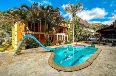 Casa com 4 dormitórios à venda, 518 m² por r$ 3.650.000,00 - quebra frascos - teresópolis/rj