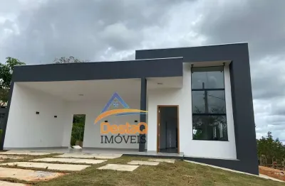 Casa em condomínio fechado com 3 quartos à venda no condomínio vale do luar, jaboticatubas  por r$ 820.000