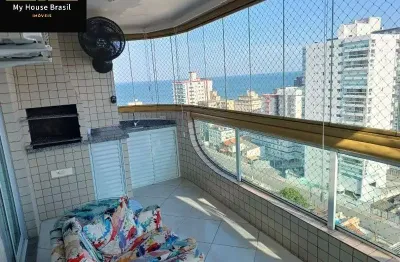 Apartamento à venda em praia grande-sp: 2 quartos, 1 suíte, vista para o mar, lazer completo e mobiliado por r$600.000! agende sua visita já!