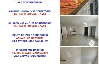 Apartamento para locação em são paulo-sp, vila ayrosa: 1 quarto, 1 sala, 1 banheiro, 50,00 m² de área.