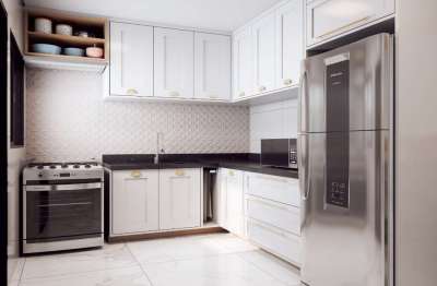 Apartamento à Venda com 55m², 2 dormitórios (1 suíte), 2 banheiros, sala, cozinha, área de servço, 2 vagas, Santo André, SP