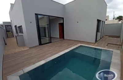 Linda casa térrea, alto padrão, 3 suítes, 4 vagas de garagem à venda, villa di san paolo - bonfim paulista - ribeirão preto/sp