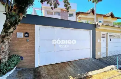 Lindo sobrado com 3 quartos sendo 1 suíte, 130 m² de área construída, à venda por r$ 1.350.000 - vila milton - guarulhos/sp