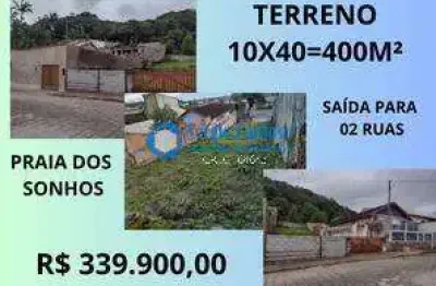 Oportunidade única! terreno 400m² na praia dos sonhos - itanhaem