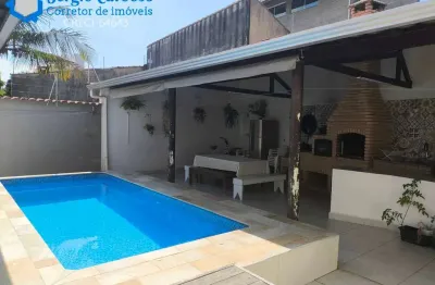 Casa mobiliada 4 quartos piscina  churrasqueira 100 m mar itanhaém sp