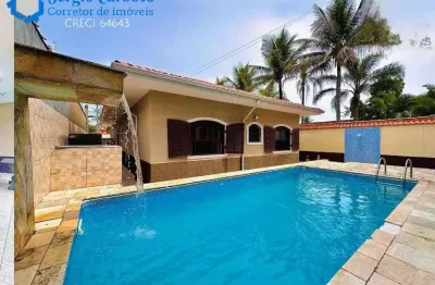 Casa com piscina a 200m do mar! 6 quartos - porteira fechada! itanhaem/sp