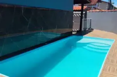 Casa com piscina e churrasqueira a 500m do mar no cibratel - itanhaem/sp