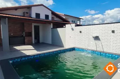 Casa na praia com piscina e espaco gourmet no cibratel! 3 quartos itanhaem