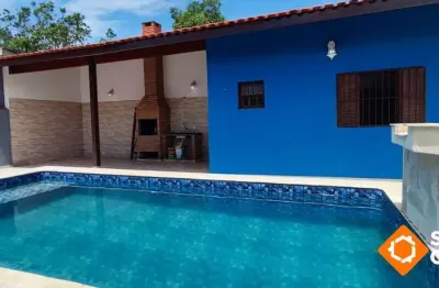 Casa mobiliada com piscina em lote inteiro – jardim regina | itanhaém/sp