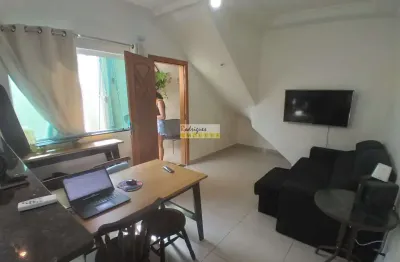 Sobrep térrea 2 quartos, bom retiro, santos - r$ 330 mil