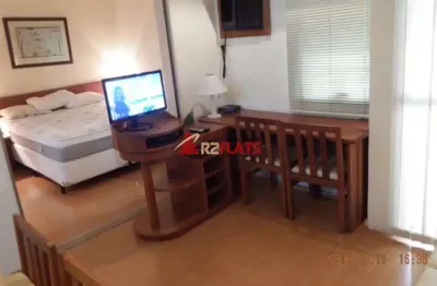 Flat com 1 quarto para alugar na Avenida Ibijaú, 364, Moema, São Paulo