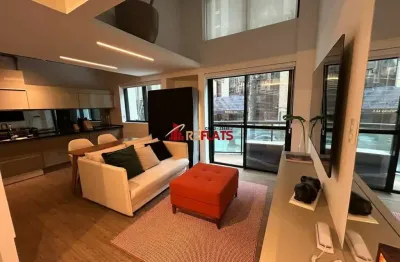 Flat com 2 quartos para alugar na Avenida Ibijaú, 355, Moema, São Paulo