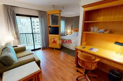 Flat com 1 quarto à venda na Avenida Jandira, 501, Moema, São Paulo