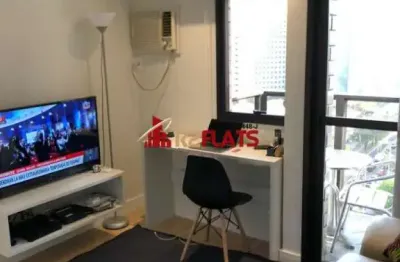 Flat com 1 quarto para alugar na Avenida Ibijaú, 364, Moema, São Paulo