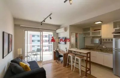 Flat com 1 quarto para alugar na Rua Sansão Alves dos Santos, 343, Brooklin, São Paulo