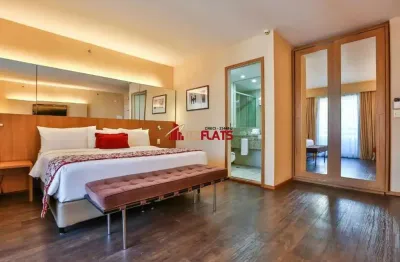 Flat com ótimo preço no bairro itaim bibi. confira! ótimos remdimentos!