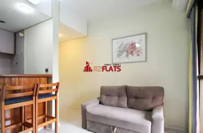 Flat com 1 quarto à venda na Avenida Ibijaú, 364, Moema, São Paulo