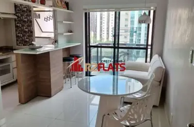 Flat com 1 quarto para alugar na Avenida Ibijaú, 355, Moema, São Paulo