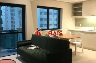 Flat com 2 quartos para alugar na Avenida Ibijaú, 355, Moema, São Paulo