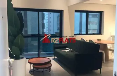 Flat com 2 quartos para alugar na Avenida Ibijaú, 355, Moema, São Paulo