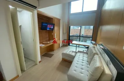 Flat com 1 quarto para alugar na Avenida Ibijaú, 355, Moema, São Paulo