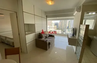 Flat com 1 quarto para alugar na Rua Sansão Alves dos Santos, 343, Brooklin, São Paulo
