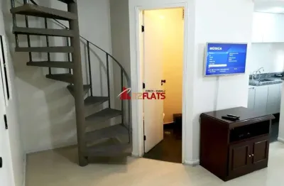 Flat com 1 quarto para alugar na Avenida Moema, 177, Moema, São Paulo