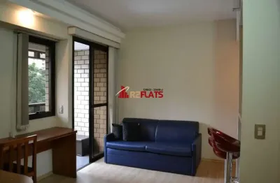 Flat com 1 quarto para alugar na Avenida Ibijaú, 364, Moema, São Paulo