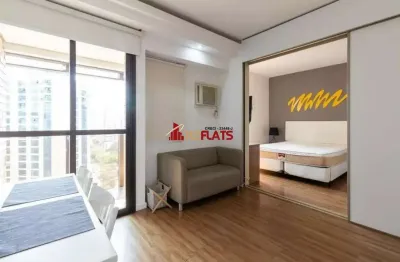 Flat com 1 quarto para alugar na Avenida Ibijaú, 364, Moema, São Paulo