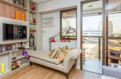 Flat com 1 quarto para alugar na Avenida Ibijaú, 364, Moema, São Paulo