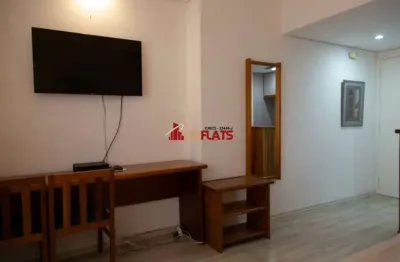 Flat com 1 quarto para alugar na Avenida Ibijaú, 364, Moema, São Paulo