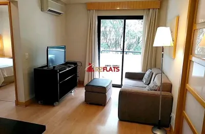 Flat com 1 quarto para alugar na Avenida Ibijaú, 364, Moema, São Paulo