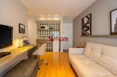 Flat com 1 quarto à venda na Avenida Lavandisca, 365, Moema, São Paulo