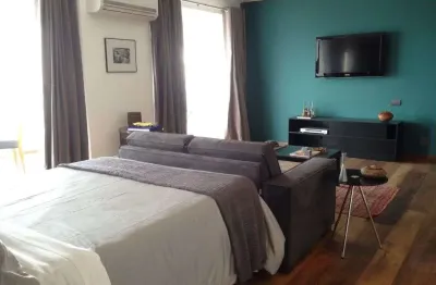Flat com 1 quarto para alugar na Rua Sansão Alves dos Santos, 343, Brooklin, São Paulo