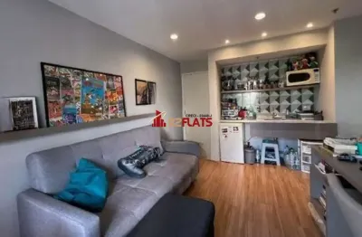 Flat com 1 quarto à venda na Avenida Lavandisca, 365, Moema, São Paulo