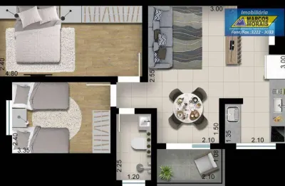 Apartamento com 2 dormitórios à venda, 51 m² por r$ 242.500,00 - jardim wanel ville v - sorocaba/sp