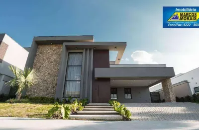 Belíssima casa térrea com 4 suítes, área construída 456,08m², r$ 5.290.000,00.mobiliada e decorada.