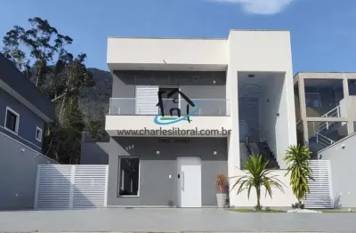 Sobrado em condomínio para venda em caraguatatuba, praia da mococa, 3 dormitórios, 3 suítes, 5 banheiros, 8 vagas