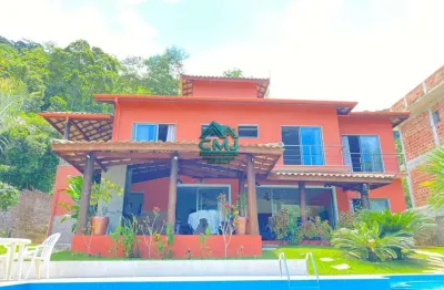 Casa em condomínio para venda em ubatuba, praia da lagoinha, 4 dormitórios, 4 suítes, 5 banheiros, 4 vagas