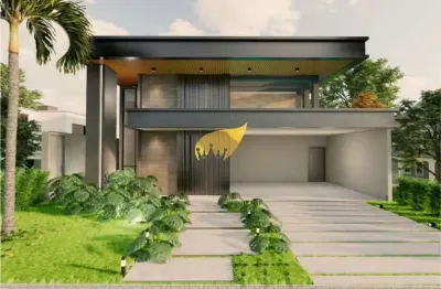 Casa térrea de luxo no florais do valle: 3 suítes, piscina e projeto de interiores completo em cuiabá-mt!