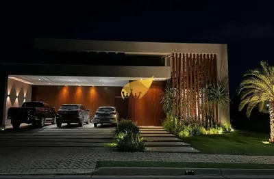 Luxuosa casa térrea em condomínio supremo itália - 4 suítes, 387m² de área - cuiabá-mt