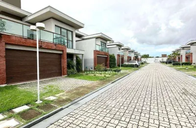 Casa duplex em condomínio de luxo no eusébio; 3 suítes, 4 vagas e lazer completo.
