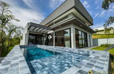 Casa térrea, mobiliada com vista espetacular em meio a natureza no condomínio campos de santo antônio ll