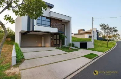Magnífica casa moderna em conceito aberto, com 3 suítes, à venda por r$ 1.249.990 - condomínio reserva central parque - salto/sp