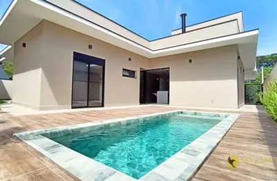 Extraordinária casa térrea com Piscina, 3 suítes e vista permanente para área verde, à venda por R$ 2.200.000 - Cond Portal dos Bandeirantes -Salto/SP