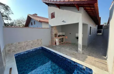 Casa com piscina e 2 dormitórios à venda, 82 m² por r$ 479.900 - jardim santa eugênia - mongaguá/sp