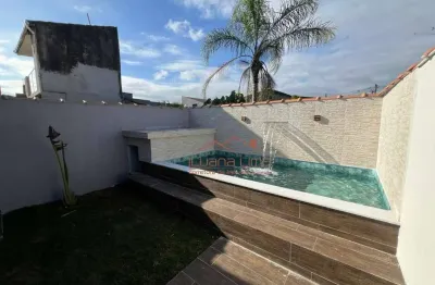 Casa com 2 dormitórios à venda, 70 m² por r$ 420.000 - balneário itaguaí - mongaguá/sp
