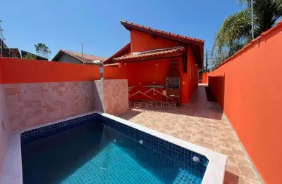 Casa com 2 dormitórios à venda, 65 m² por r$ 235.000,00 - jardim das palmeiras - itanhaém/sp