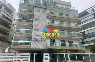 Cobertura com 3 dormitórios para alugar, 223 m² por r$ 5.787,00/mês - passagem - cabo frio/rj