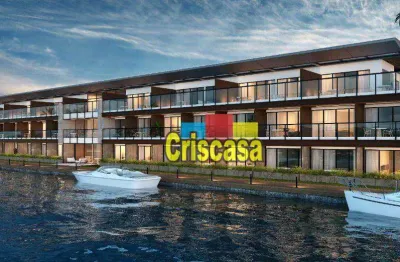 Flat com 1 dormitório à venda, 29 m² por r$ 494.845,36 - passagem - cabo frio/rj